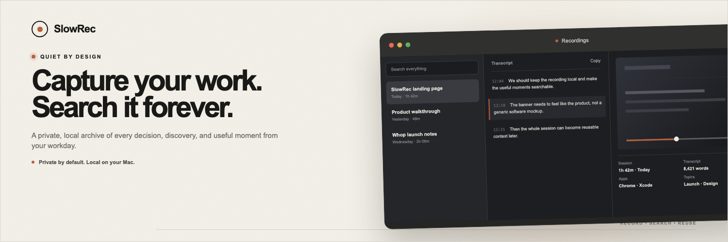 SlowRec screenshot